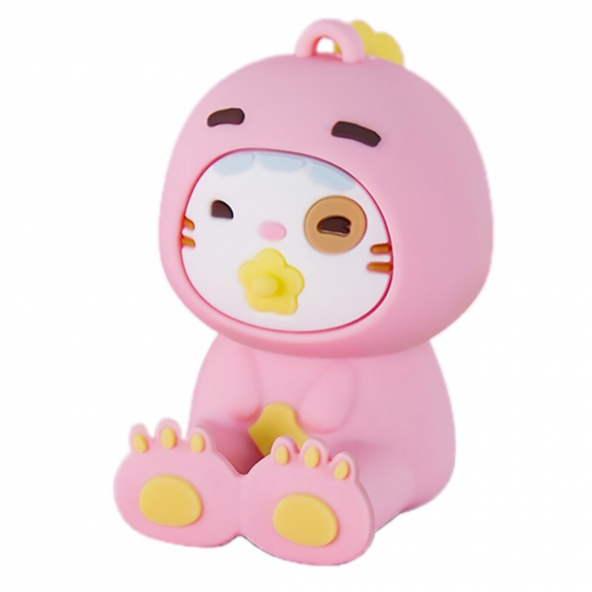 E2M SEVİMLİ KEDİ ANAHTARLIKLI TELEFON STANDI PUDRA - 2