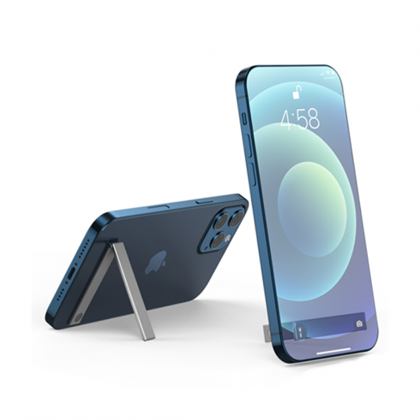 E2M STD-18 PORTATİF MİNİ TELEFON STANDI GÜMÜŞ - 5