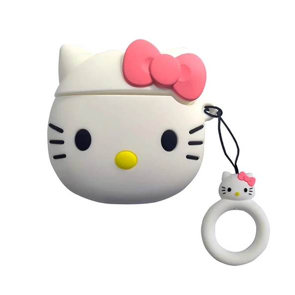 E2M AIRPODS 1-2 KILIF MİNİK KEDİ BEYAZ ürün görseli 1