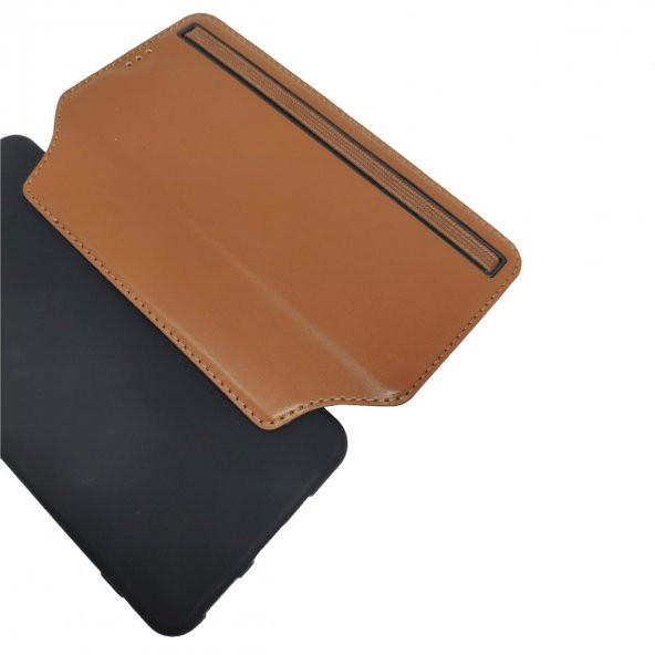 BİKAPAK SPORT IPHONE 13 KAHVERENGİ CÜZDAN KILIF - Resim 3