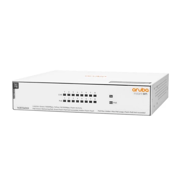 HPE Aruba Instant On R8R46A 1430-8 Port PoE (64W)