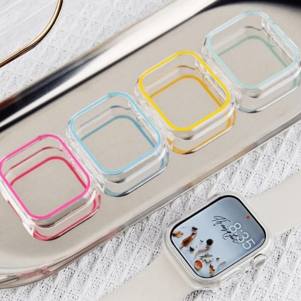 BİNANO APPLE WATCH 44MM FOSFORLU KASA KORUYUCU YEŞİL - 3