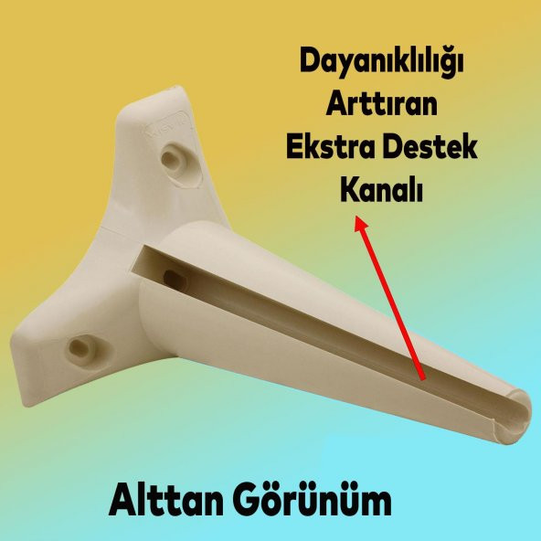 Lüks Mobilya Kanepe Sehpa TV Ünitesi Koltuk Ayağı 18 cm Krem Baza Ayak - 3