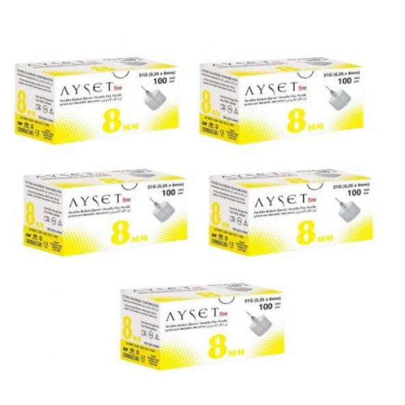 Ayset Fine 31G (0,25 x 8mm) Insülin Kalem Iğnesi 500 Adet - 1
