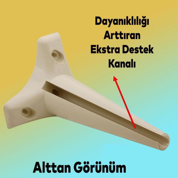 Lüks Mobilya Kanepe Sehpa TV Ünitesi Koltuk Ayağı 24 cm Krem Baza Ayak - Resim 3