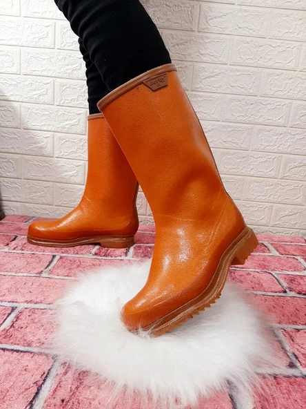 Derby Safi Kauçuk İçi Miflonlu Kaymaz Krep Çizme Uzun 33cm - 3