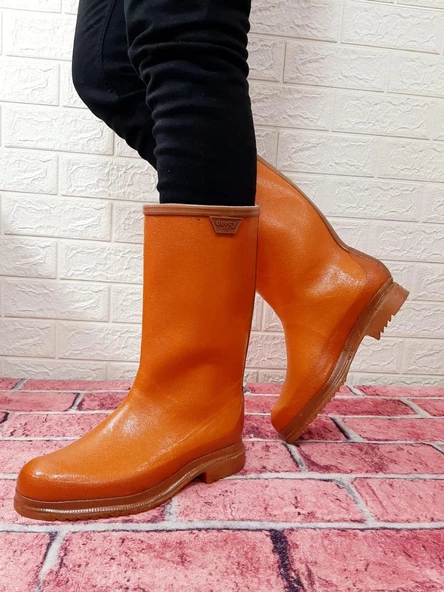 Derby Safi Kauçuk İçi Miflonlu Kaymaz Krep Çizme Uzun 33cm - 6