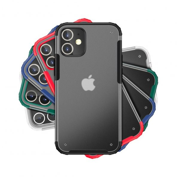 BİKAPAK ELIT MIST IPHONE 12 MİNİ KIRMIZI KAPAK - Resim 2