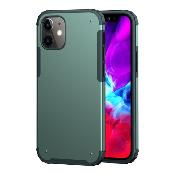 BİKAPAK ELIT MIST IPHONE 12 MİNİ OPAK YEŞİL KAPAK ürün görseli 1