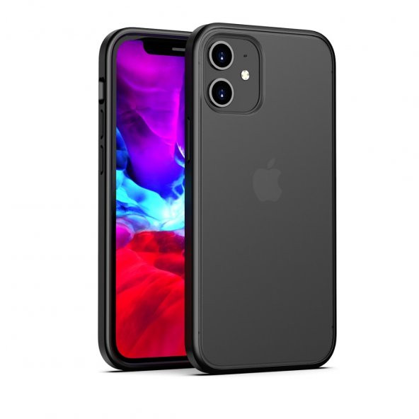 BİKAPAK ELIT ENIGMA IPHONE 12 MİNİ FULL SİYAH KAPA - 2