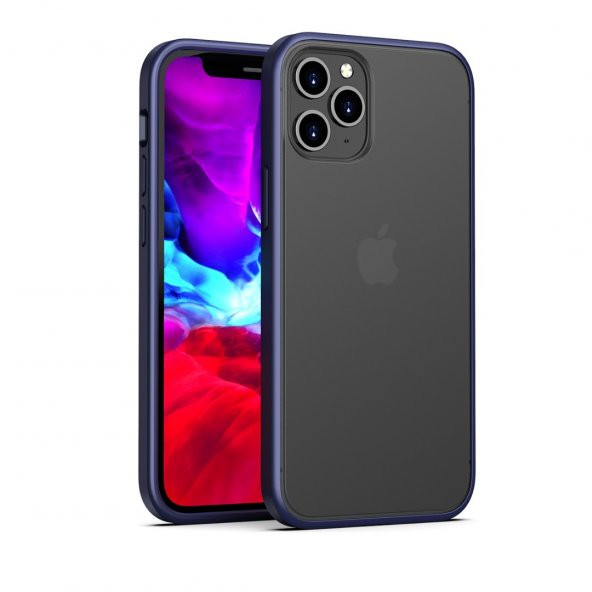 BİKAPAK ELIT ENIGMA IPHONE 12 PRO MAX FULL MAVİ KA - Resim 2