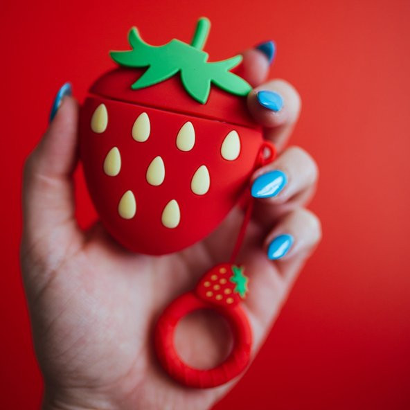 E2M AIRPODS 1-2 KILIF ÇİLEK - Resim 2