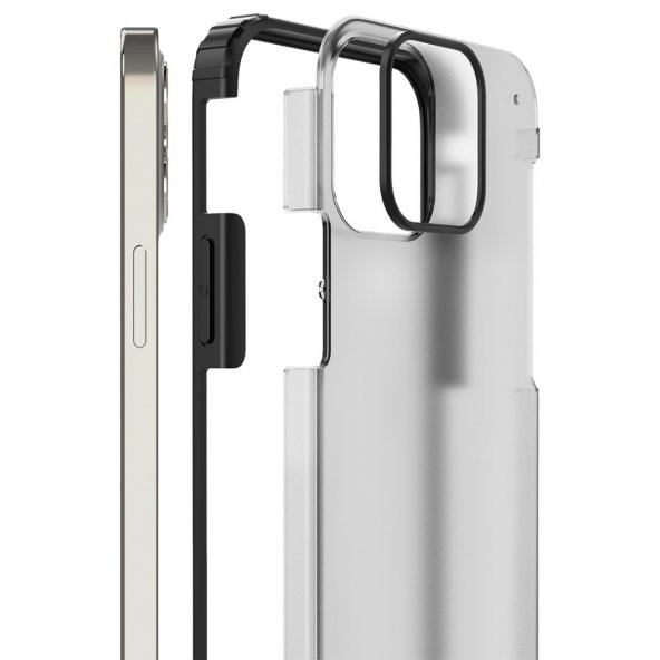 BİKAPAK ELIT MIST IPHONE 12 MİNİ SİYAH KAPAK - 3
