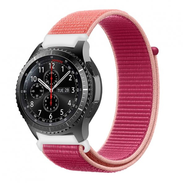E2M Samsung Watch 22mm KRD-03 Hasır Vişne Kordon