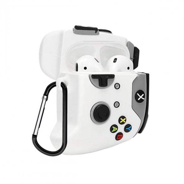 E2M AIRPODS 1-2 KILIF JOYSTICK BEYAZ - Resim 2