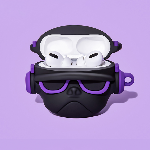 E2M AIRPODS 1-2 KILIF STAR BULLDOG MOR - Resim 2