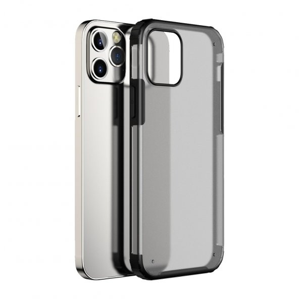 BİKAPAK ELIT MIST IPHONE 12 PRO MAX SİYAH KAPAK ürün görseli