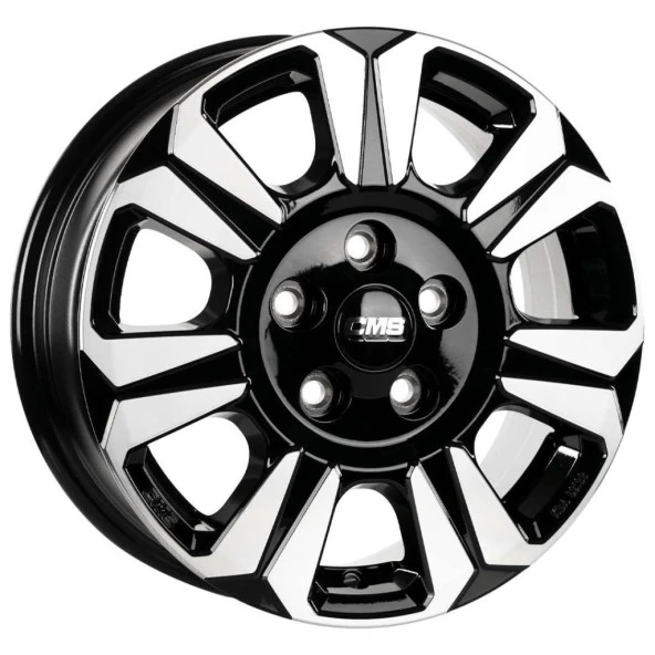 CMS-1239-01 6.5x16"-6x130 ET62 84.1 Diamond Black Gloss Jant (4 Adet)