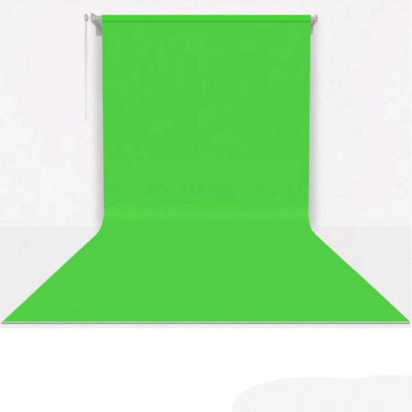 Gdx Sabit (Tavan & Duvar) Kağıt Sonsuz Stüdyo Fon Perde (Green/Yeşil) 2.70x11 Metre