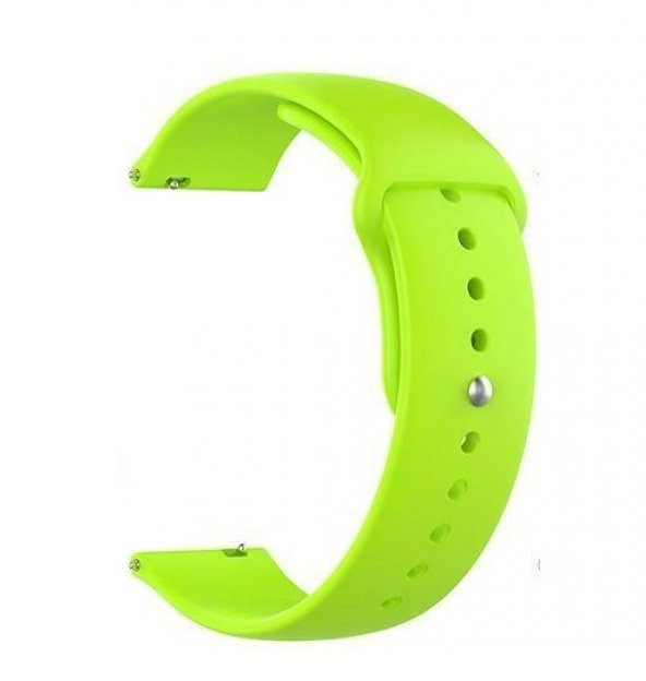 Samsung Galaxy Watch Active 2 44mm (20mm) Akıllı Saat Uyumlu Silikon Kordon Açık Yeşil