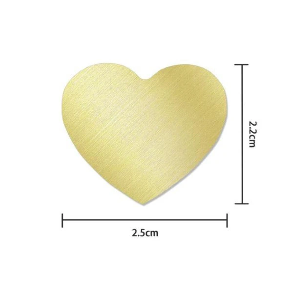 Boş Mum Mühür Pirinç Damga Başlığı Kalp Şekilli 25x25mm - Resim 6