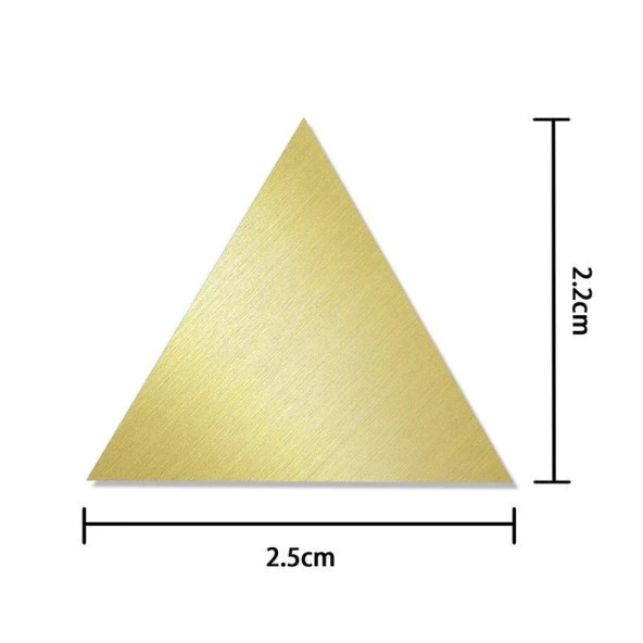 Boş Mum Mühür Pirinç Damga Başlığı Üçgen 25x22mm - Resim 4