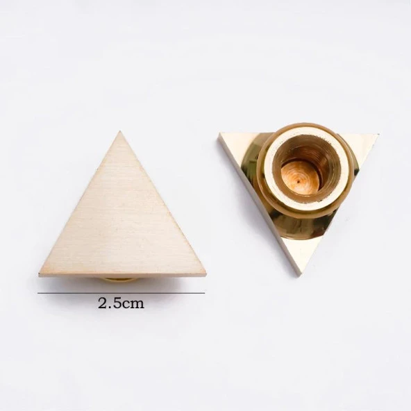 Boş Mum Mühür Pirinç Damga Başlığı Üçgen 25x22mm - Resim 5