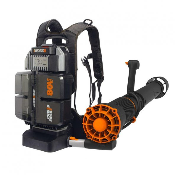 WORX WG572E 80Volt 4.0Ah. Li-ion Profesyonel Devir Ayarlı Sırt Tipi Kömürsüz Yaprak Üfleme