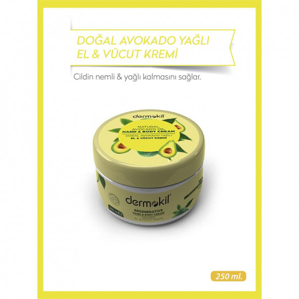 DERMOKİL Avokado Özlü El Vücut Kremi 250 ml - 2