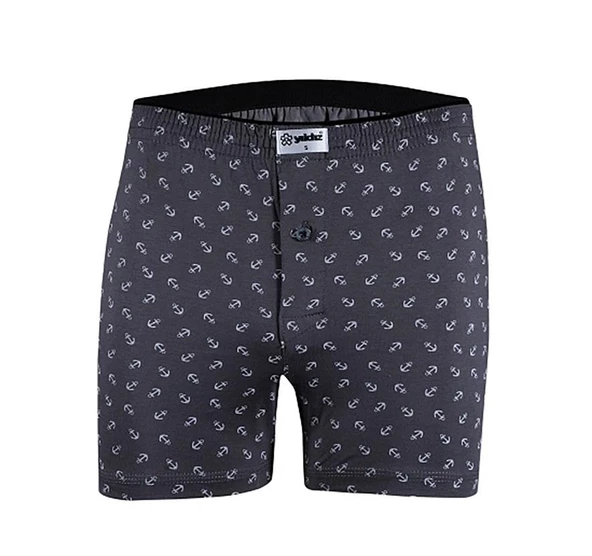 3 Adet Yıldız Erkek Taşma Lastik Desenli Penye Boxer Short 43 - Resim 5