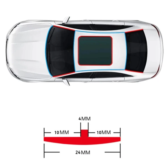 Contacall Üniversal Oto Kenar Fitilleri ön arka Cam Ve Sunroof Fitili 5 Metre - 2