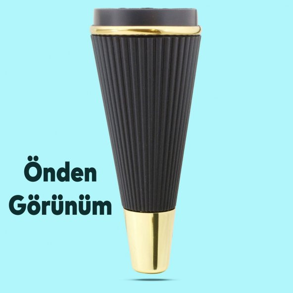 Lüks Mobilya Kanepe Sehpa TV Ünitesi Koltuk Ayağı 19 cm Siyah Gold Baza Ayak - 6