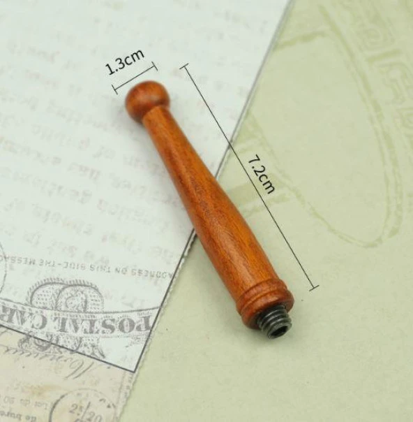 Ahşap Mum Mühürü Sapı Gül Ağacı G9 Özel Tasarım M8 Dişli - Resim 2