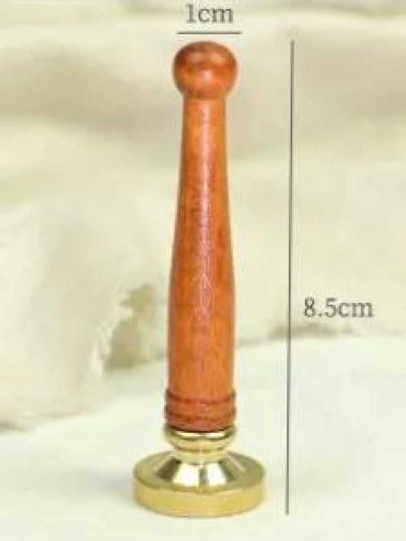 Ahşap Mum Mühürü Sapı Gül Ağacı G9 Özel Tasarım M8 Dişli - 4