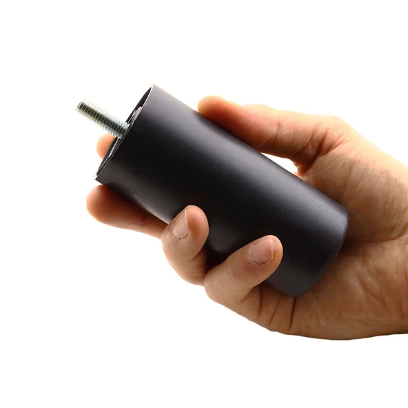 Mobilya Kanepe Koltuk Baza Yükseltme Yükseltici M8 Civatalı Incediş Destek Ayağı Ayakları Siyah 10cm - 3