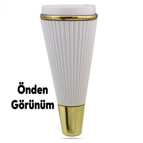 Lüks Mobilya Kanepe Sehpa TV Ünitesi Koltuk Ayağı 19 cm Beyaz Gold Baza Ayak - 3