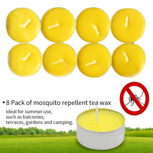 SİNEK KOVUCU MUM 8lİ Tealight SARI - 2