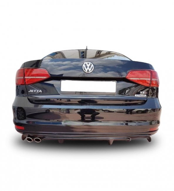 Volkswagen Jetta 6 (2015-2017) Makyajlı R Arka Tampon Eki - Difüzör (Plastik)