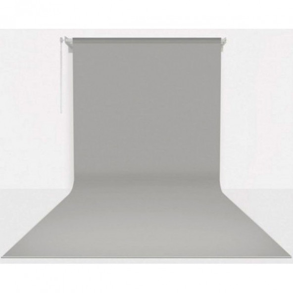 Gdx Sabit (Tavan & Duvar) Kağıt Sonsuz Stüdyo Fon Perde (Grey/Gri) 2.70x11 Metre