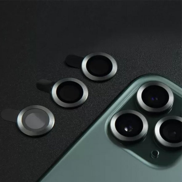 BİNANO METAL RİNG IPHONE 14/14 PLUS SİLVER KAMERA - Resim 3