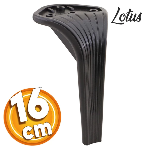 Lotus Lüks Mobilya Kanepe Sehpa Tv Ünitesi Koltuk Ayağı 16 Cm Siyah Baza Ayakları