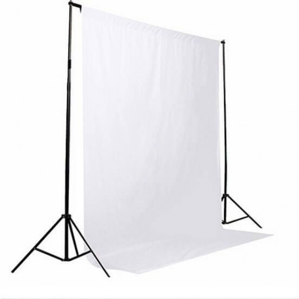 Gdx Seyyar Beyaz Fon Perde (Katlanabilir Kumaş) 3x6 Metre - 1
