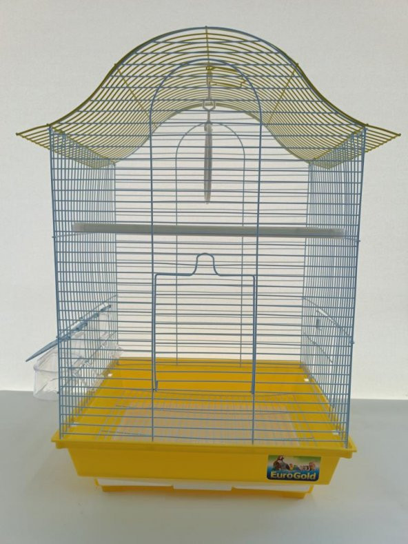 QH 1218A Kuş Kafesi  34,5x28x54,5 cm Sarı Kanarya Muhabbet Kuşu için