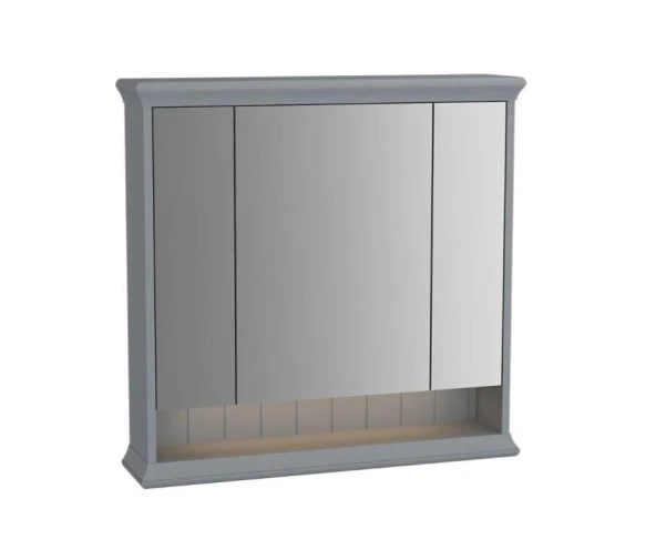 Vitra Valarte 80cm Gri Banyo Dolabı Aynalı Üst Modül 62232