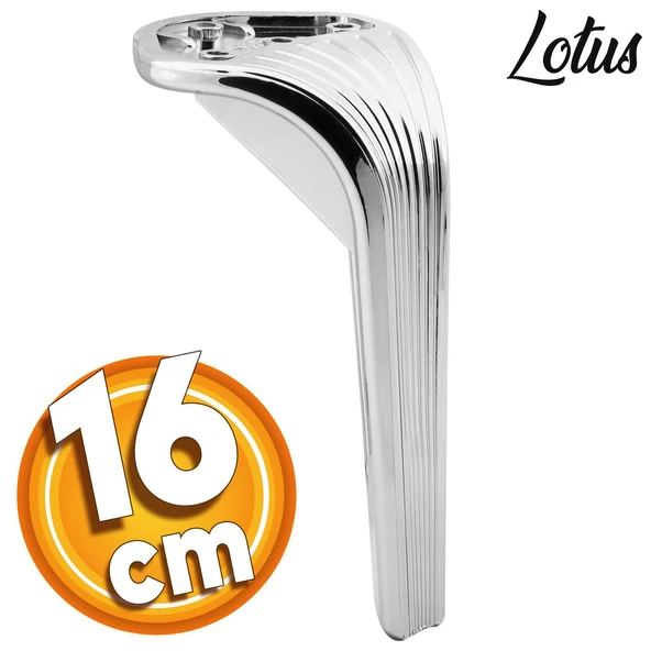 Lotus Lüks Mobilya Kanepe Sehpa Tv Ünitesi Koltuk Ayağı 16 Cm Parlak Krom Baza Ayakları