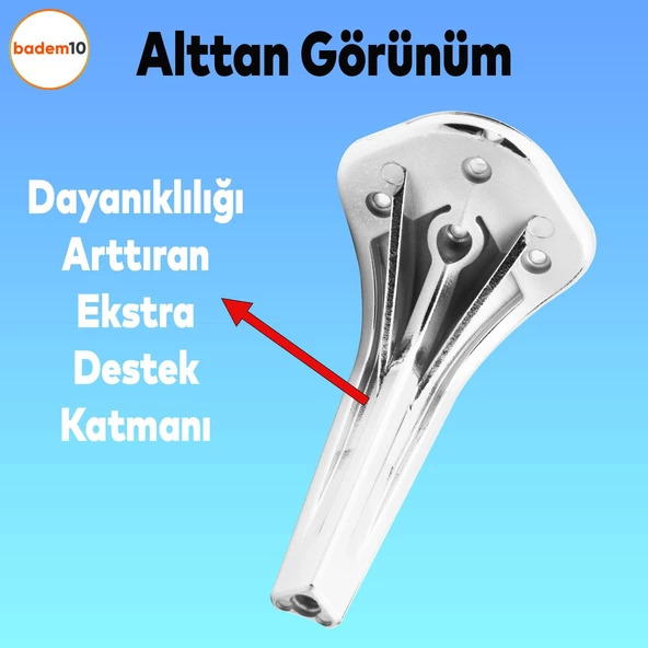 Lotus Lüks Mobilya Kanepe Sehpa Tv Ünitesi Koltuk Ayağı 16 Cm Parlak Krom Baza Ayakları - 3
