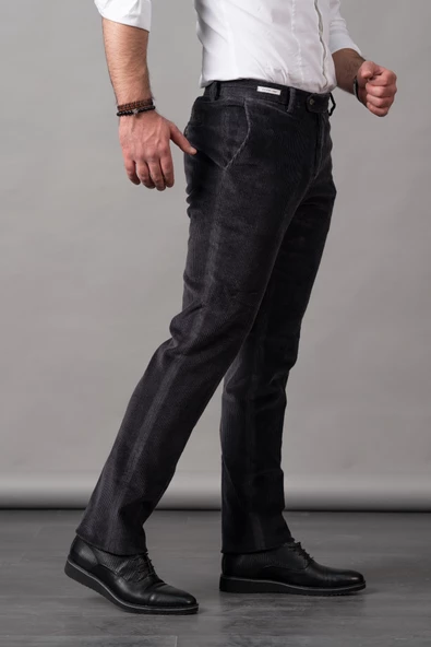 ECER REGULAR FİT PAMUKLU KALIN FİTİLLİ ERKEK KADİFE PANTOLON - Resim 6