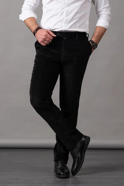 ECER REGULAR FİT PAMUKLU KALIN FİTİLLİ ERKEK KADİFE PANTOLON - Resim 2