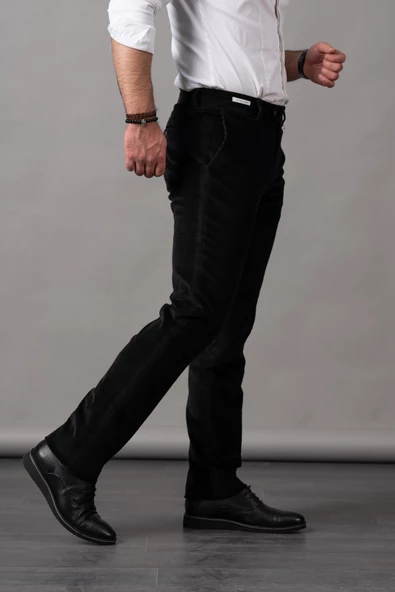 ECER REGULAR FİT PAMUKLU KALIN FİTİLLİ ERKEK KADİFE PANTOLON