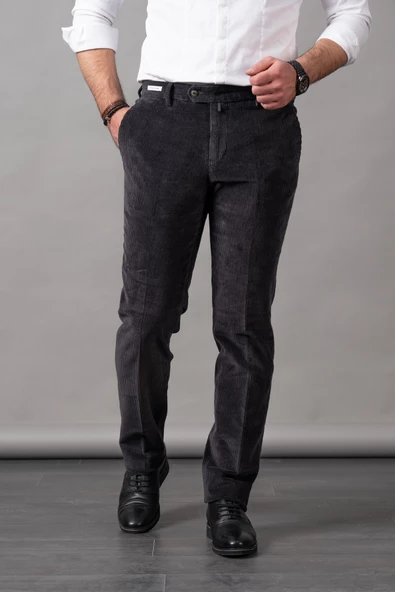 ECER REGULAR FİT PAMUKLU KALIN FİTİLLİ ERKEK KADİFE PANTOLON - Resim 7